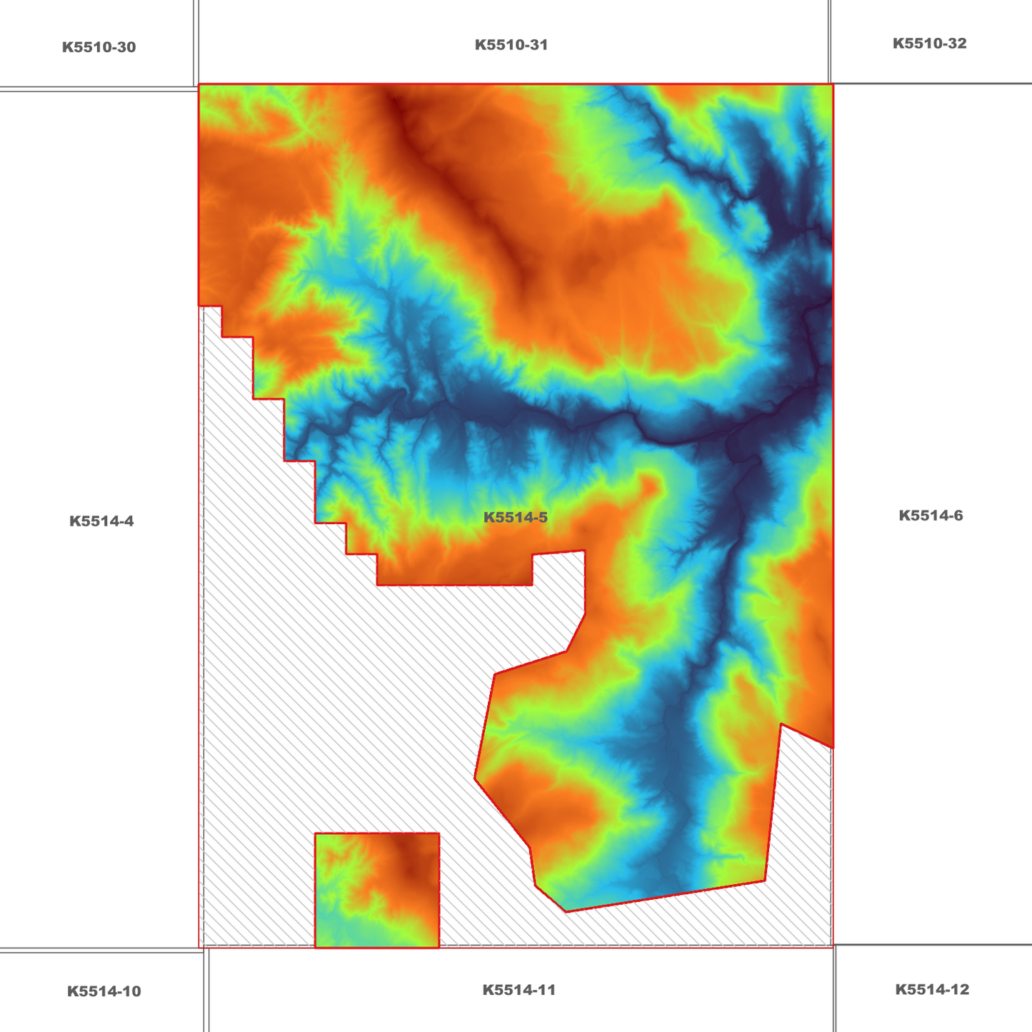 Mount Riveaux 1m Digital Elevation Model (K5514-5)