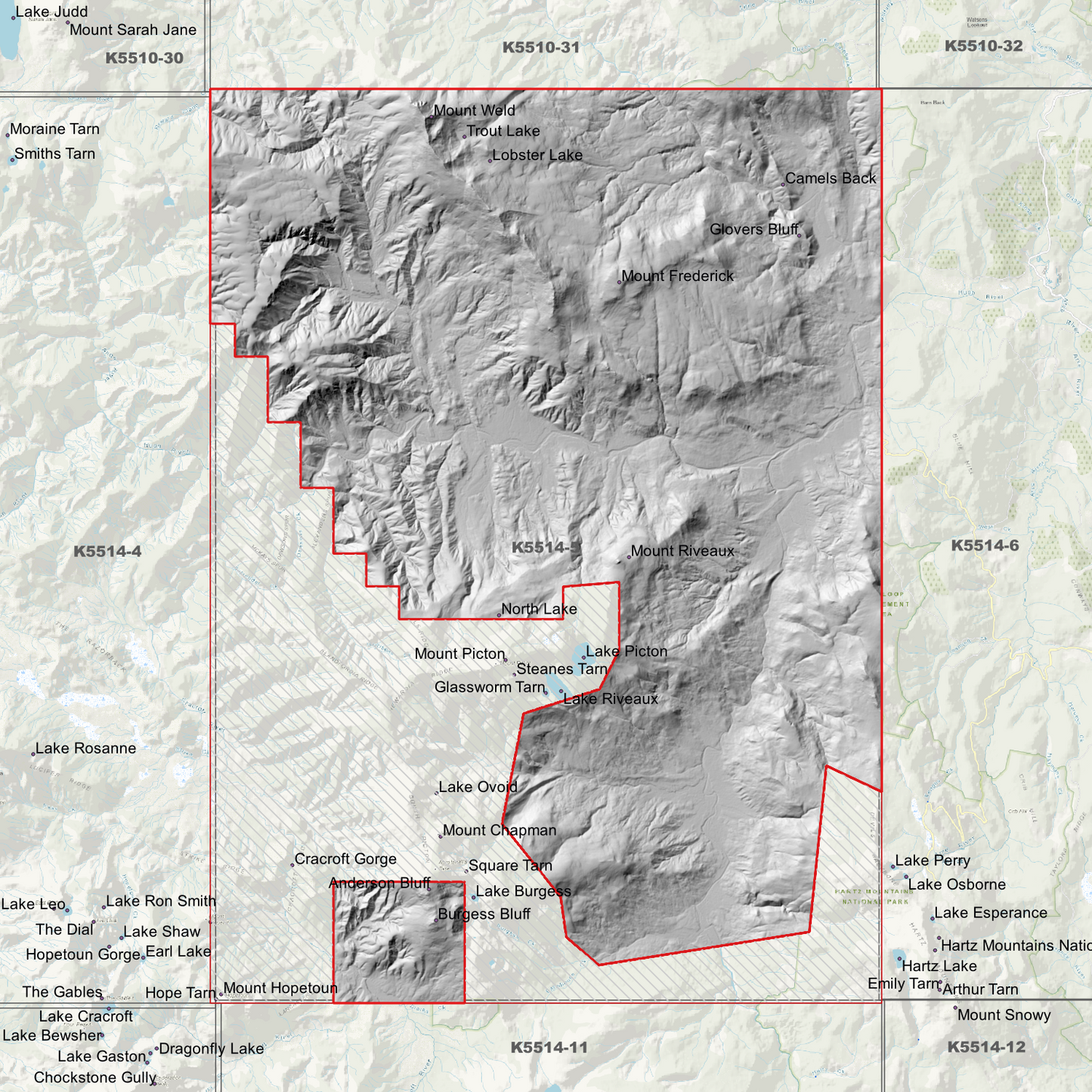 Mount Riveaux 1m Digital Elevation Model (K5514-5)