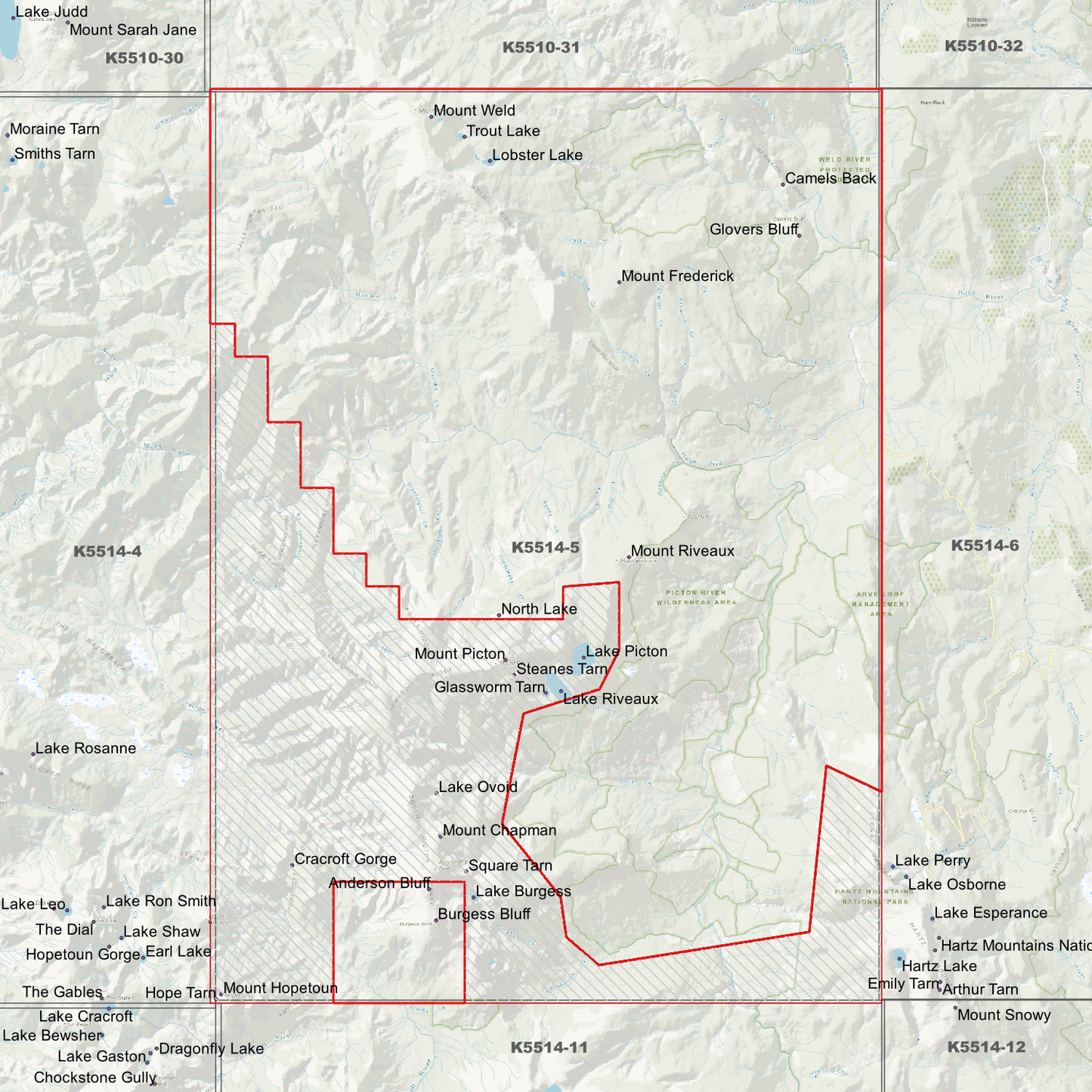 Mount Riveaux 1m Digital Elevation Model (K5514-5)