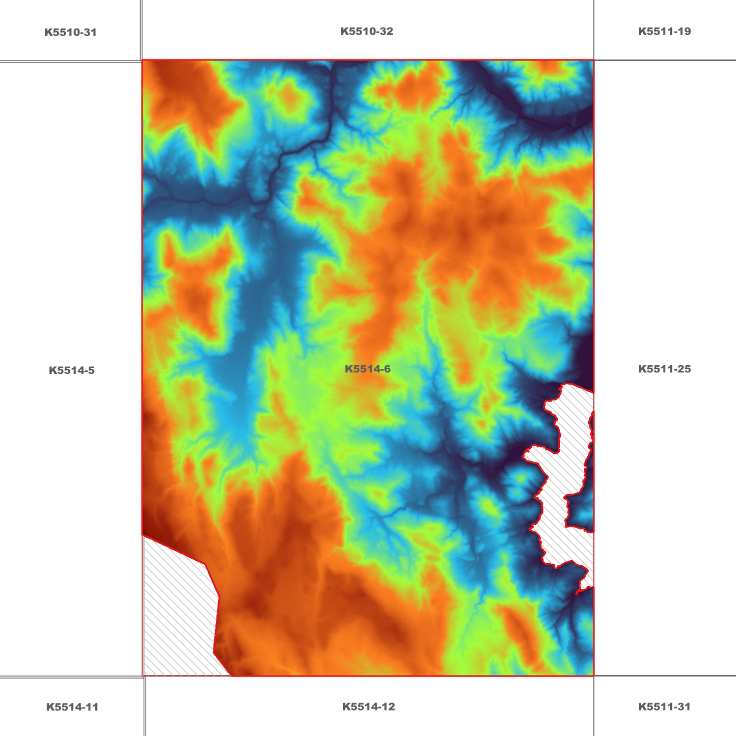Geeveston 1m Digital Elevation Model (K5514-6)