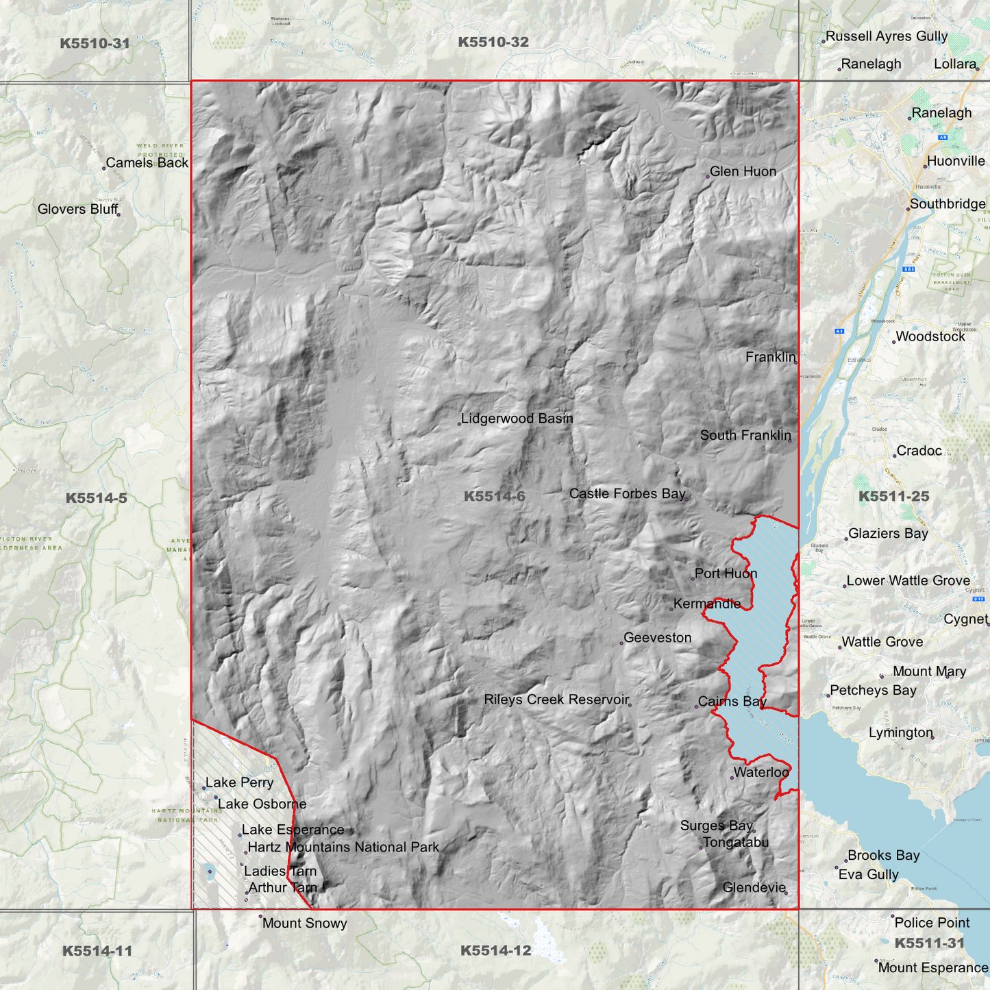 Geeveston 1m Digital Elevation Model (K5514-6)