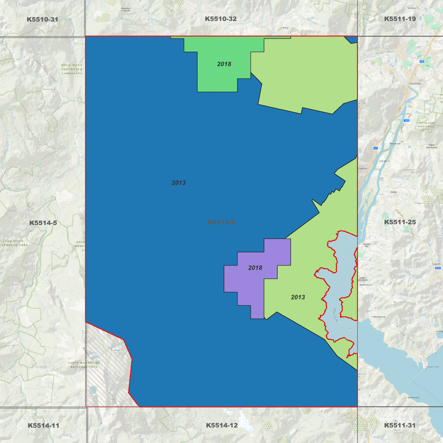 Geeveston 1m Digital Elevation Model (K5514-6)