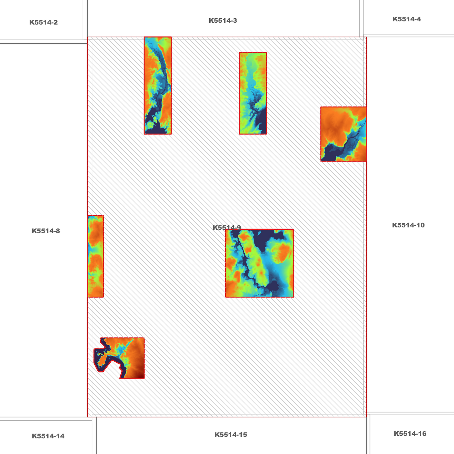 Bathurst Harbour 1m Digital Elevation Model (K5514-9)