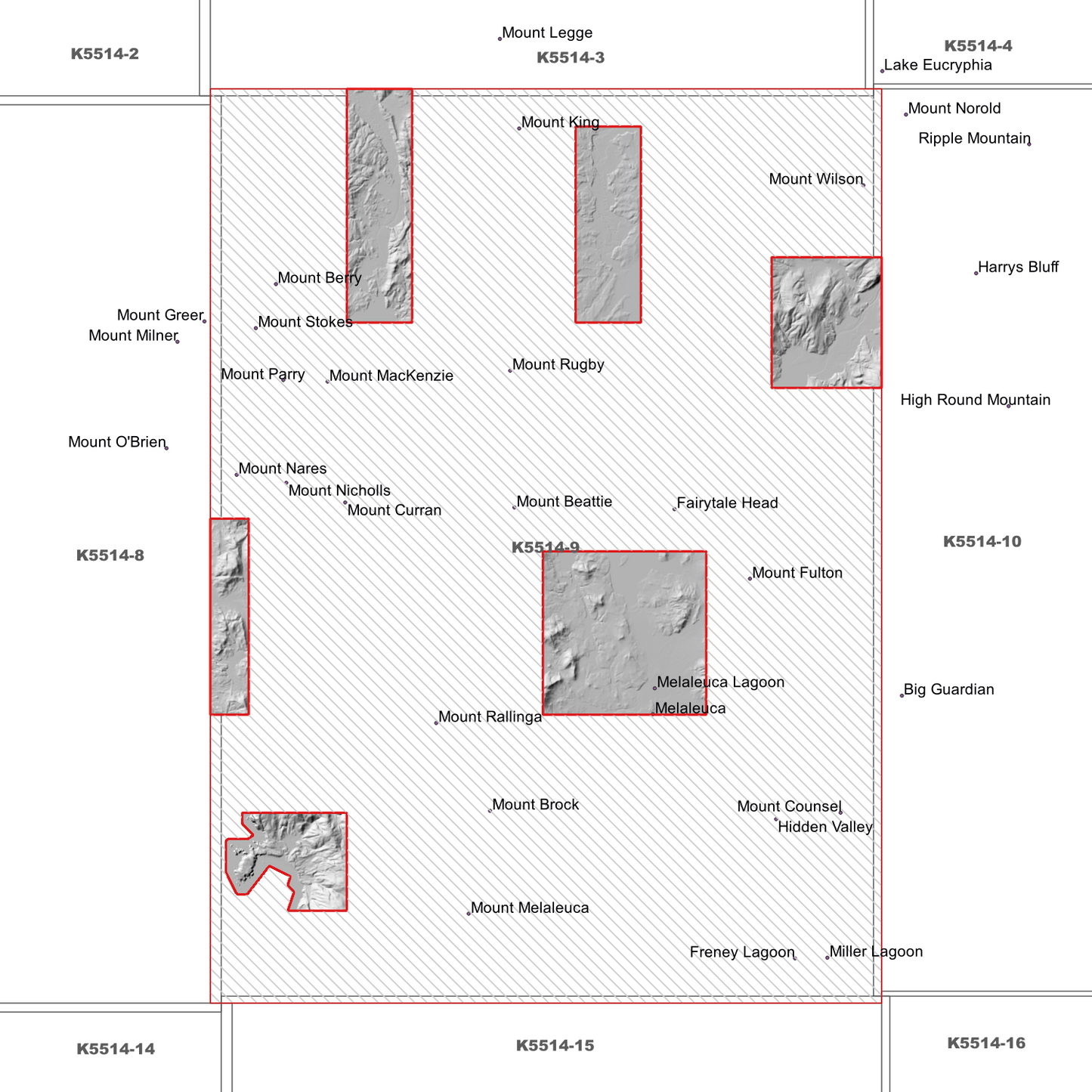 Bathurst Harbour 1m Digital Elevation Model (K5514-9)